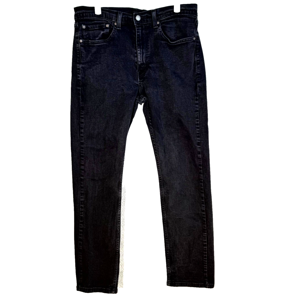 Levi’s 505 Men’s Jeans 34x32 Black Denim Dark Wash Regular Fit Zip Fly